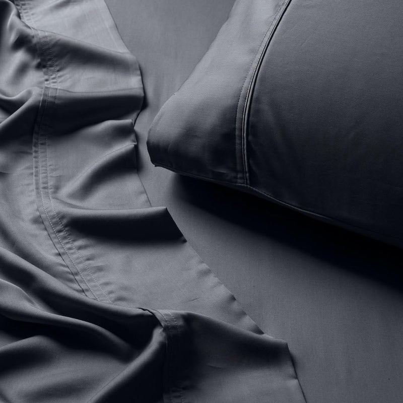 Olive + Crate Eucalyptus Cooling Pillowcases Queen Size | Certified Tencel Lyocell Fiber | Cool Vegan Silk Static Free for Skin and Hair | Softer Than Cotton and Linen | Charcoal - Image 5